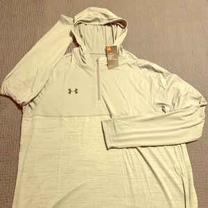 NWT Under Armour Tech 1/4 Zip Pullover Hoodie Gray